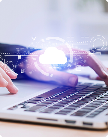 woman working on laptop